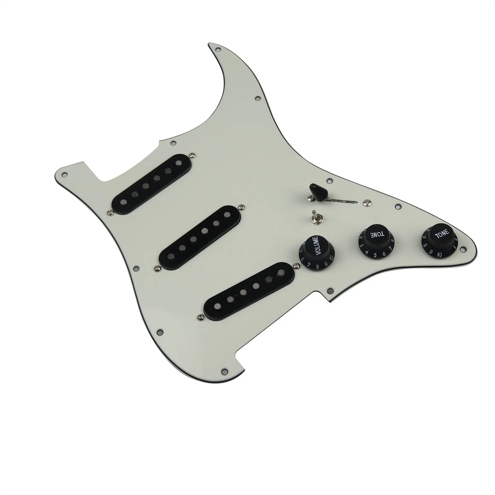 

Guitar Pickups Customized SSS Alnico 5 Pickup Loaded Pickguard Black Pickup Covers