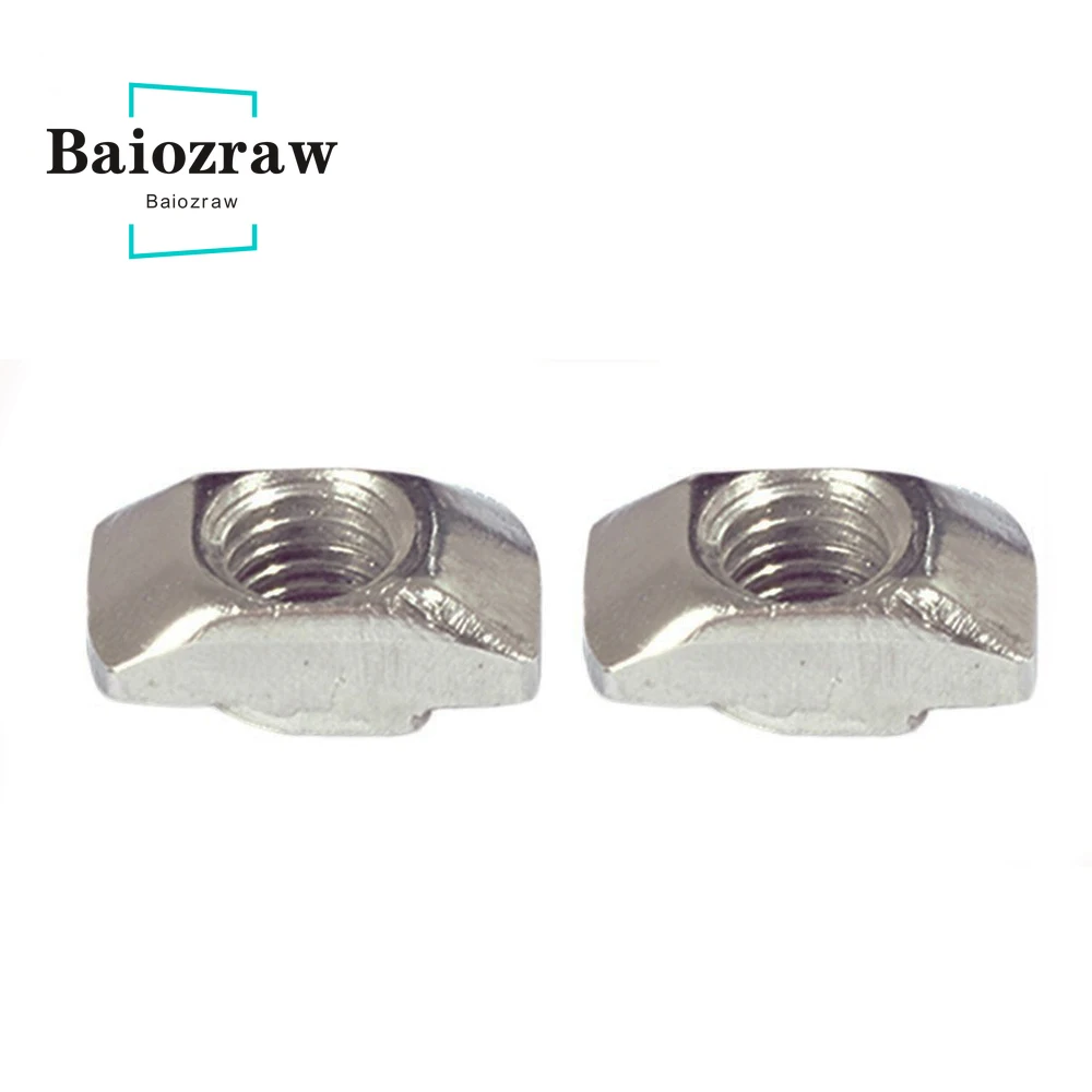 20 EU Series M3 M4 M5 Nickel Plated T Nut Hammer Head Fasten Nut For Aluminum Extrusion Profile 2020 Series Slot Groove t slot