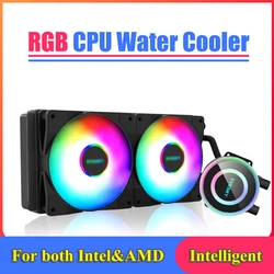 Intel/AMD CPU RGB Water Cooler Processor Radiator Water Cooler 6 Heatpipes Tower CPU Cooler Building Computer One-Stop Solution