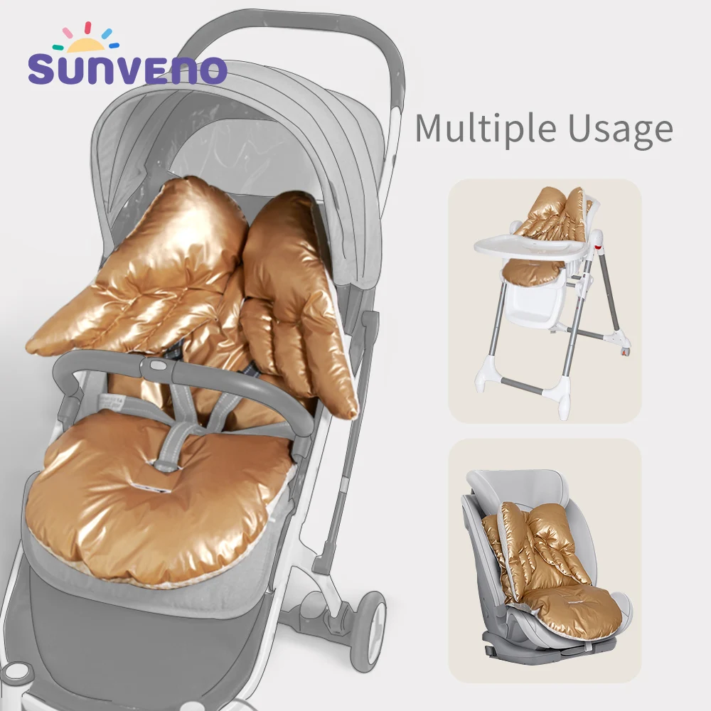 Sunveno Baby Kinderwagen Sitzkissen Dicke Warme Gemütliche Auto Sitz Pad Schlaf Matratzen Kissen Für Wagen Infant Kinderwagen Zubehör