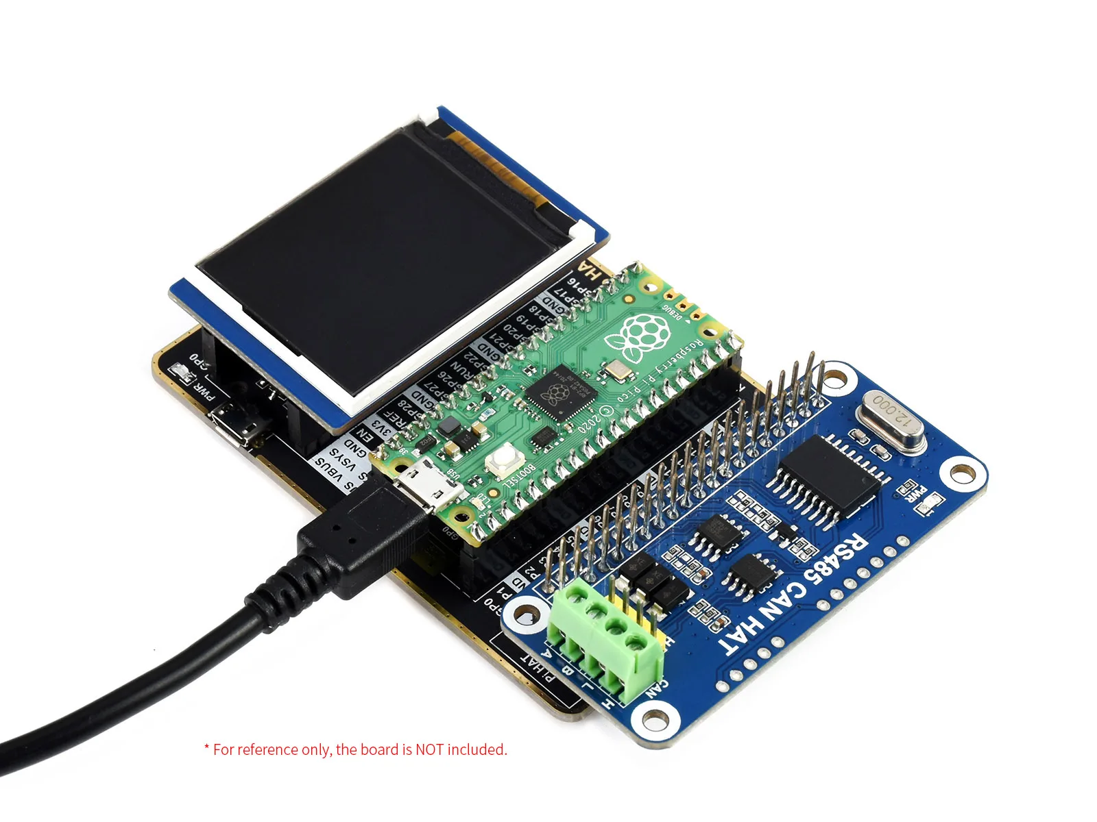 Waveshare GPIO Expander untuk Raspberry Pi Pico, 1x Raspberry Pi Standard 40PIN, 1x Pico 2 × 20PIN