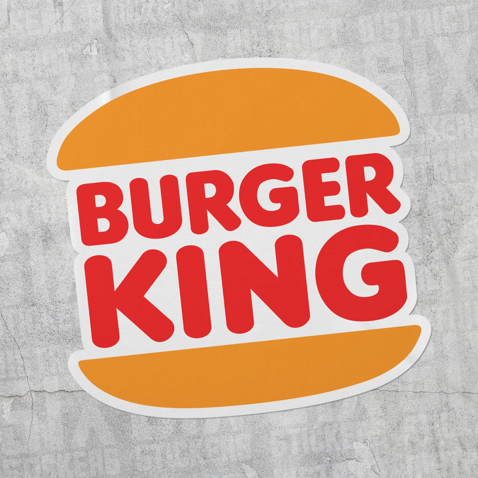 Burger King Vinyl Decal Sticker Logo Laptop Bottle Car Window BK Whopper Stickers for Cars, Motos, Laptops,  Industry