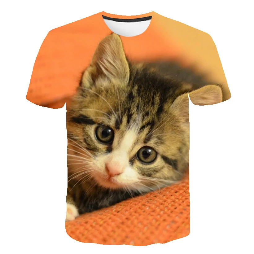 

The Latest Soft and Cute Cat 3D Printed Men's T-shirt Casual Short Sleeve O-neck Fashion Print 3D T-shirt High Quality Life