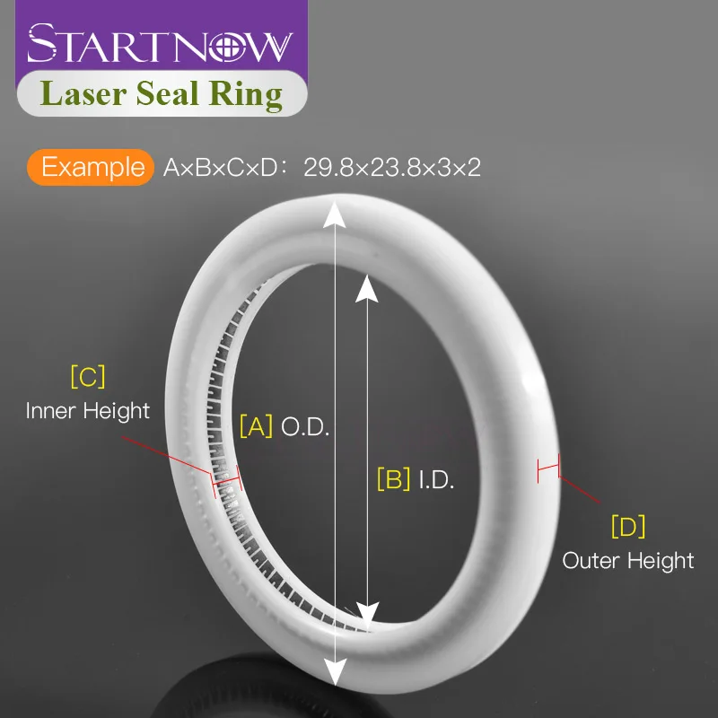 Anillo de sellado láser Startnow para cabezal de corte láser de fibra WSX Raytools, lente protectora, piezas de arandela de junta tórica