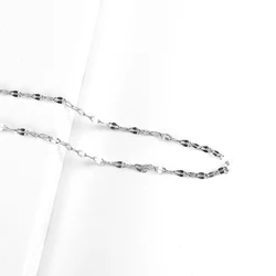 1 Piece 316L Stainless Steel Necklace for Women Simple Silver Link Chain Chokers Jewelry Accessories Friends Gifts