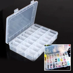 Life Essential 24 Grid Compartment Storage Box Practical Adjustable Plastic Case for Bead Rings Jewelry Display Organizer