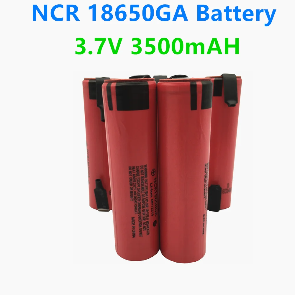 NCR 18650GA wysoki rozładowanie 3.7V 3500mAh 18650 akumulator nadaje się do wszystkich rodzajów produkty elektroniczne + DIY nikiel