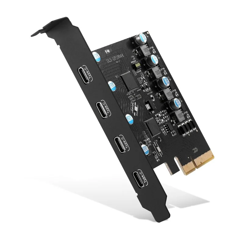 

PCIe X4 к USB 3,2 Gen2 карта с 10 Гбит/с полосой пропускания 4 порта Тип C конвертер PCIE для USBC адаптер расширения чип ASM3124