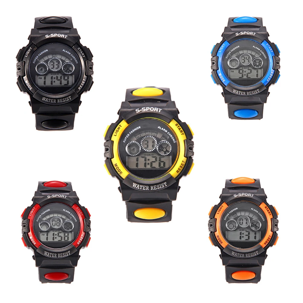 Children Watch Sport Kids Watches Silicone Strap Waterproof LED Digital Watch For Kid Children Student Girl Boy Wristwatch Clock