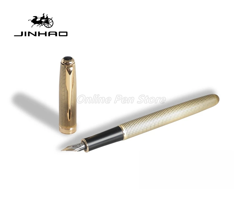 

Jinhao 16 Tiny Squares Metal Barrel Fountain Pen Medium Nib 0.5mm W/Converter Office School Professional Stationery Writing Tool