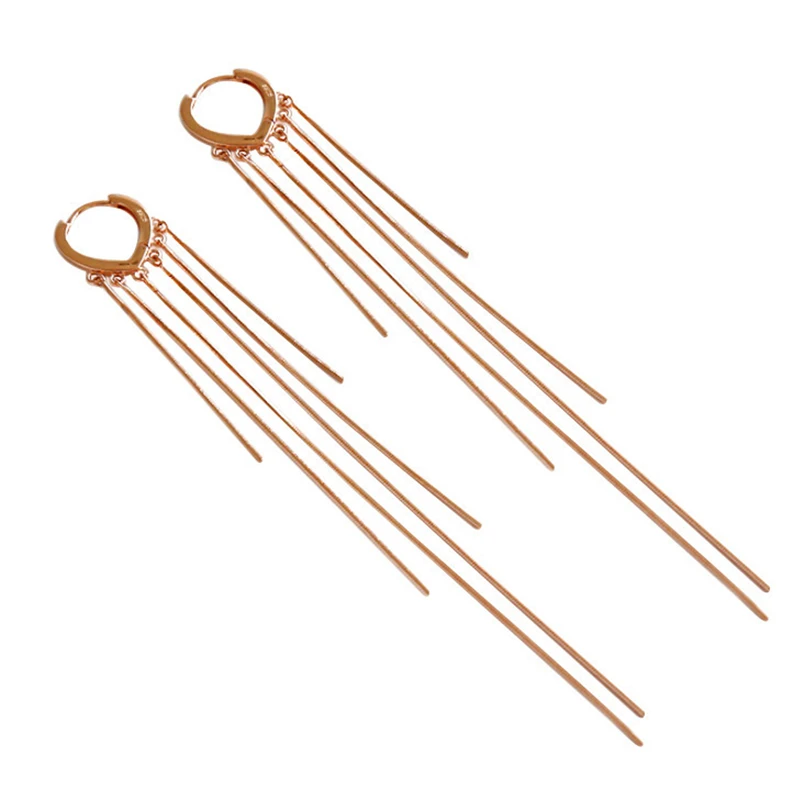 LIVVY أقراط متدلية طويلة متعددة الطبقات باللون الفضي للنساء هدية مجوهرات زفاف أنيقة ورائعة