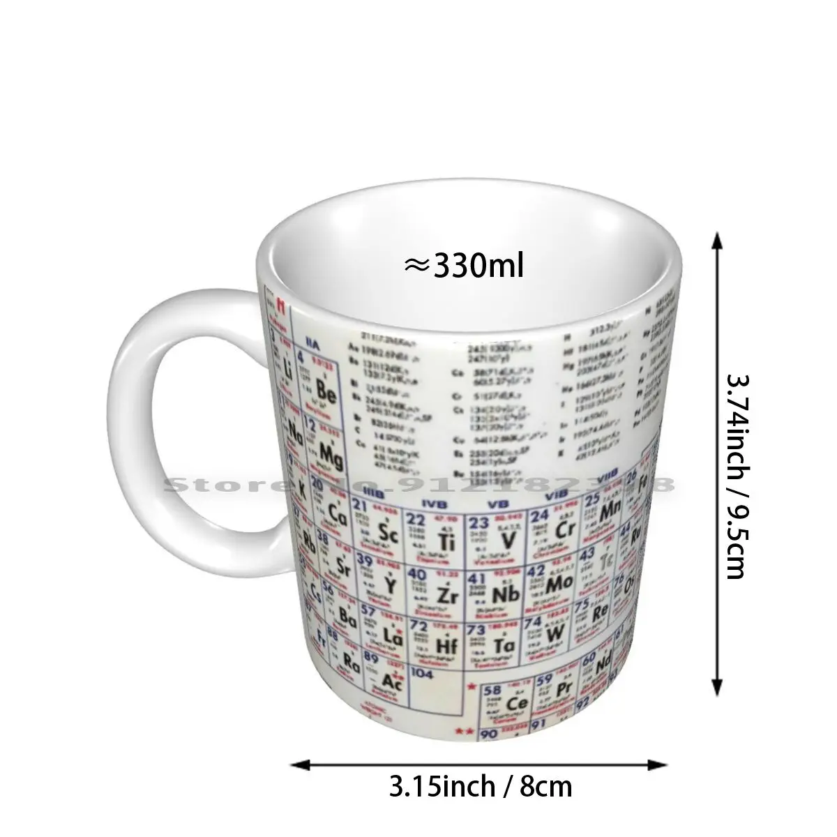 Periodic Table Of The Vintage Chart White Ceramic Mugs Coffee Cups Milk Tea Mug Periodic Table Of The Vintage Chart On Worn