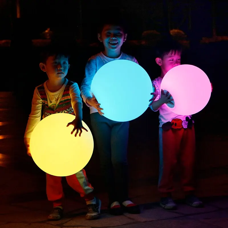 Imagem -03 - Prova Dágua Luminosa Bola Jardim Luzes Lâmpadas de Paisagem Piscina Luzes Flutuantes Lâmpada de Gramado Bola Brilhante à