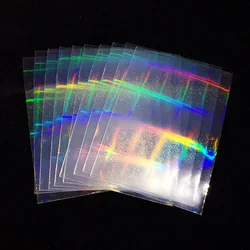 50PCS/Bag Laser Dots Grid Card Sleeves For Flashing Idol Card Film Protector Holographic Foil Tarot Cards Film Cover