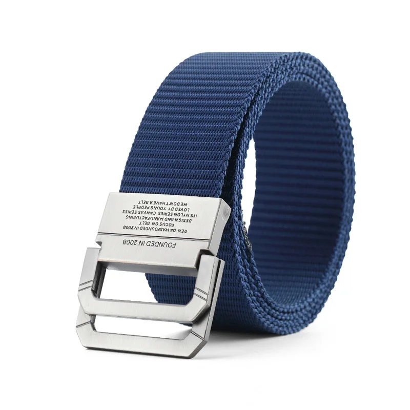 Men Belts Automatic Buckle Metal Webbing Belts for Men Canvas Nylon High Quality Strap Casual Sports Students HB009