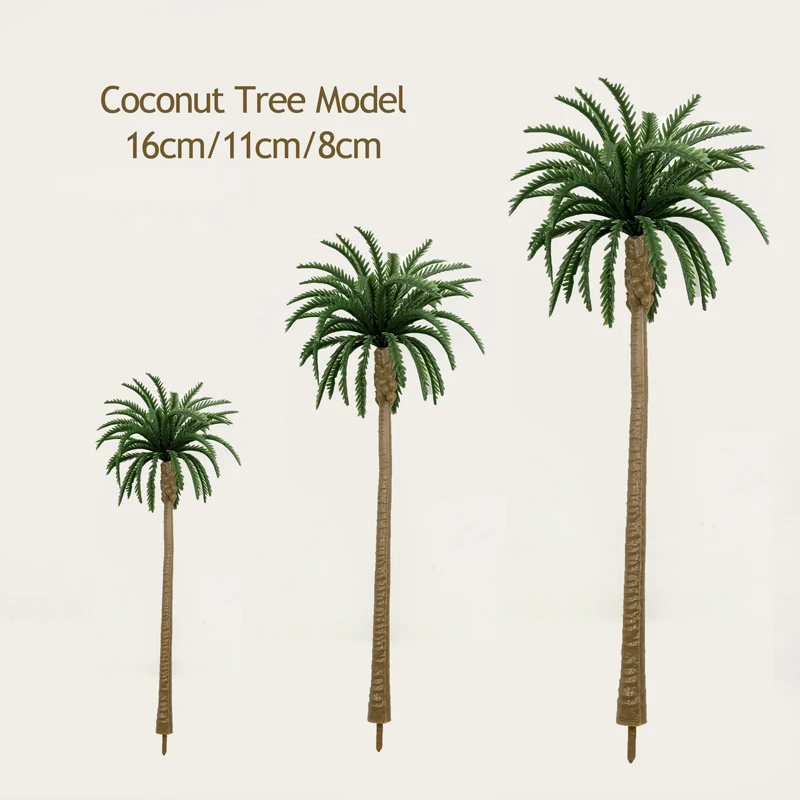 

1:50 1:87 Ho Scale Model Palm Tree Artificial Coconut Landscape Train Railway Beach Seaside Diy Layout Scenery Miniature Diorama