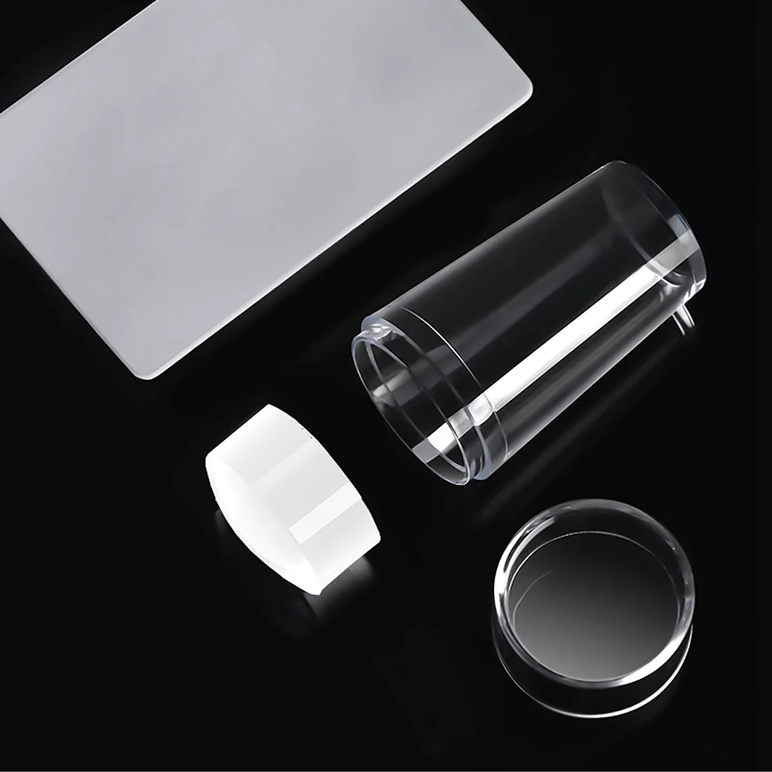 Venalisa Stamper Scraper Painting Gel For French Gel Nail Learner Stamping Plate Clear Silicone Nail Stamper Scraper Nail Tool