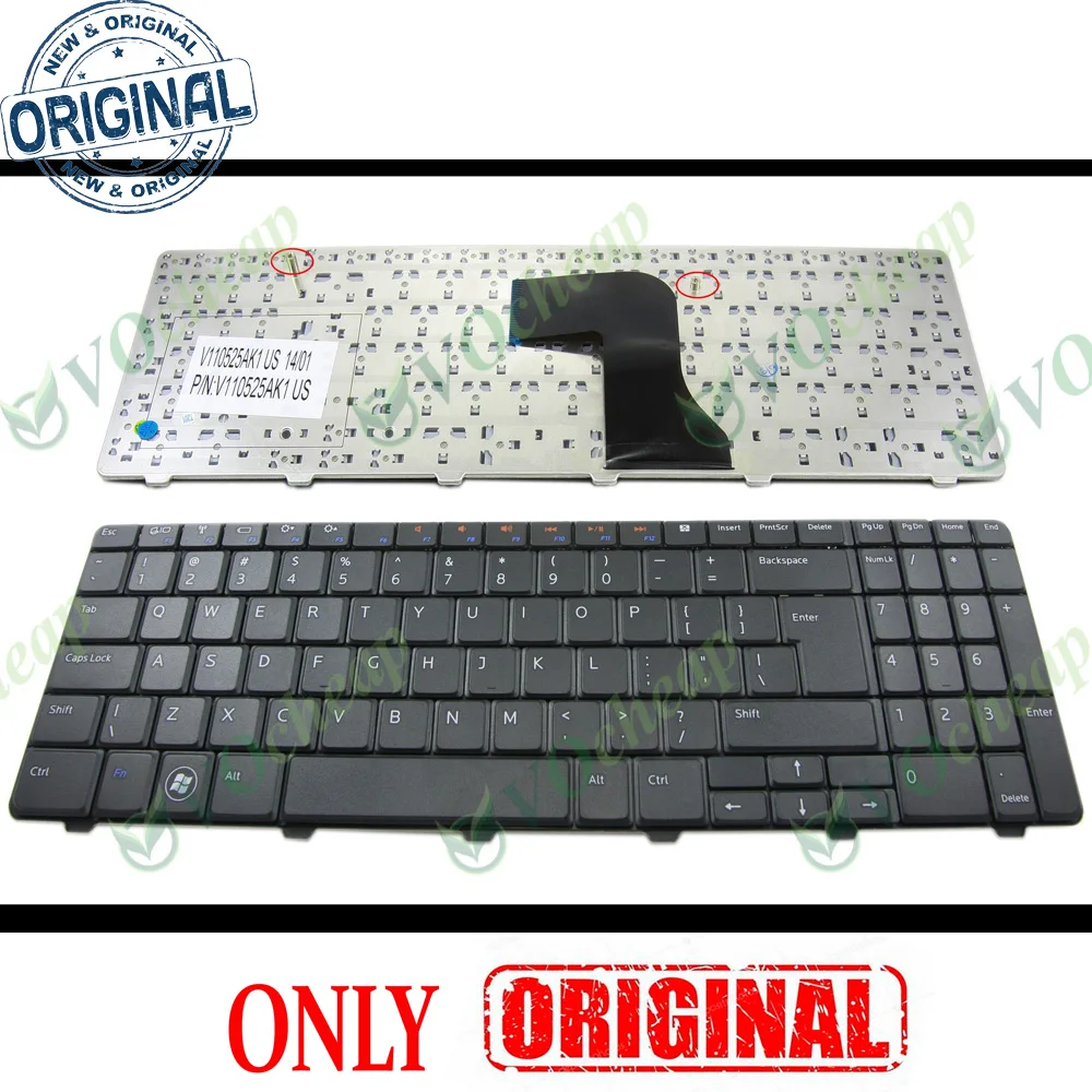 100% original novo teclado de notebook para dell inspiron 15r n5010 m5010 preto versão eua-v 110525 AK1