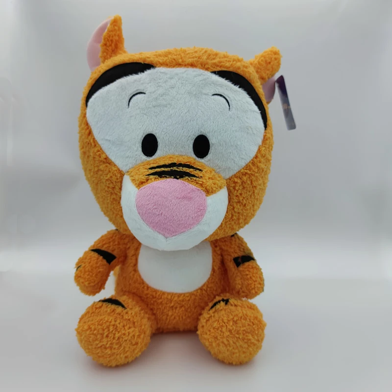 Free Shipping Sitting 30cm Cute Cartoon Tigger Tiger Stuffed Animal Soft Plush Toy Boy Doll Birthday Children Gift Collection