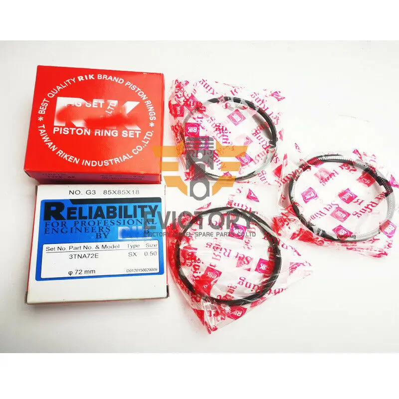 for Yanmar 3D84-2 3TN84E 3TN84L 3TN84TL 3TN84TE head gasket bearing piston ring