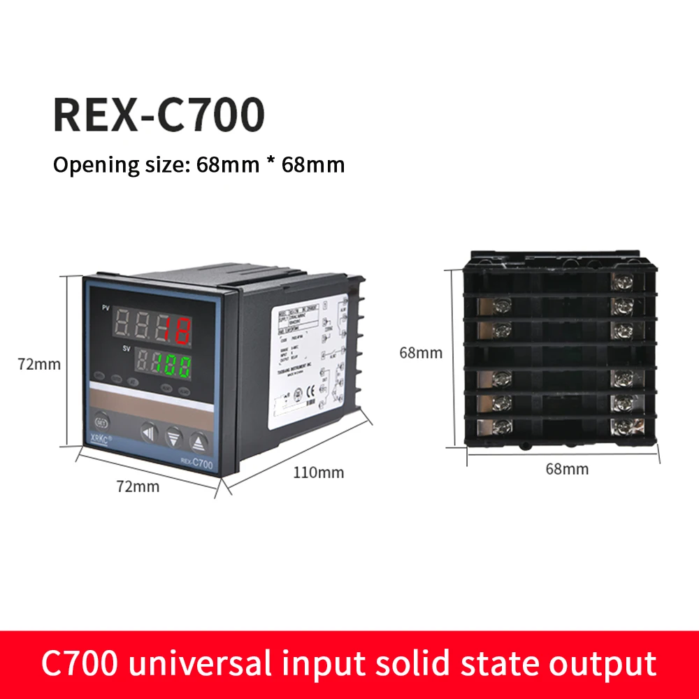 REXC-700/ REX-C100 Temperature Controller Digital PID REX Temperature Controller SSR/ Relay Output Power Supply