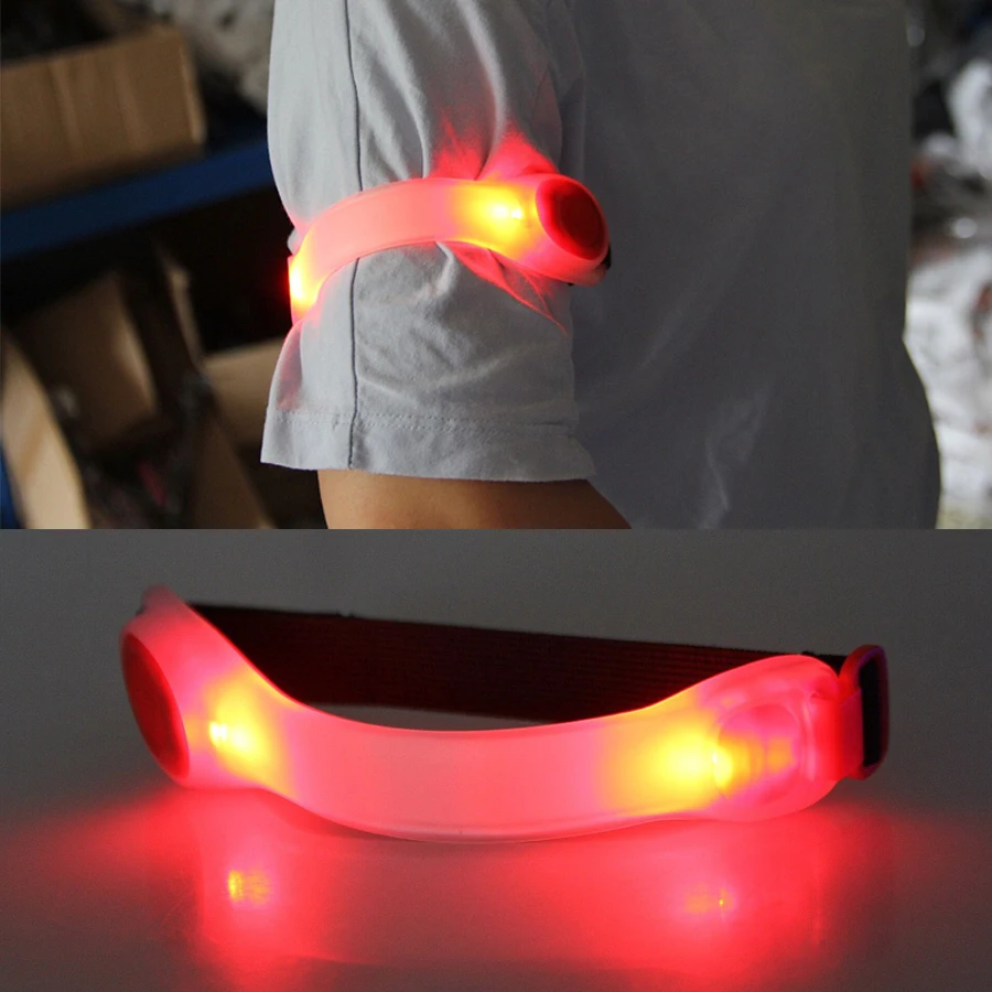 1PC LED Reflective Safety Belt Arm Strap Night Cycling Running LED Armband Light Reflective Belt Warning Wristband