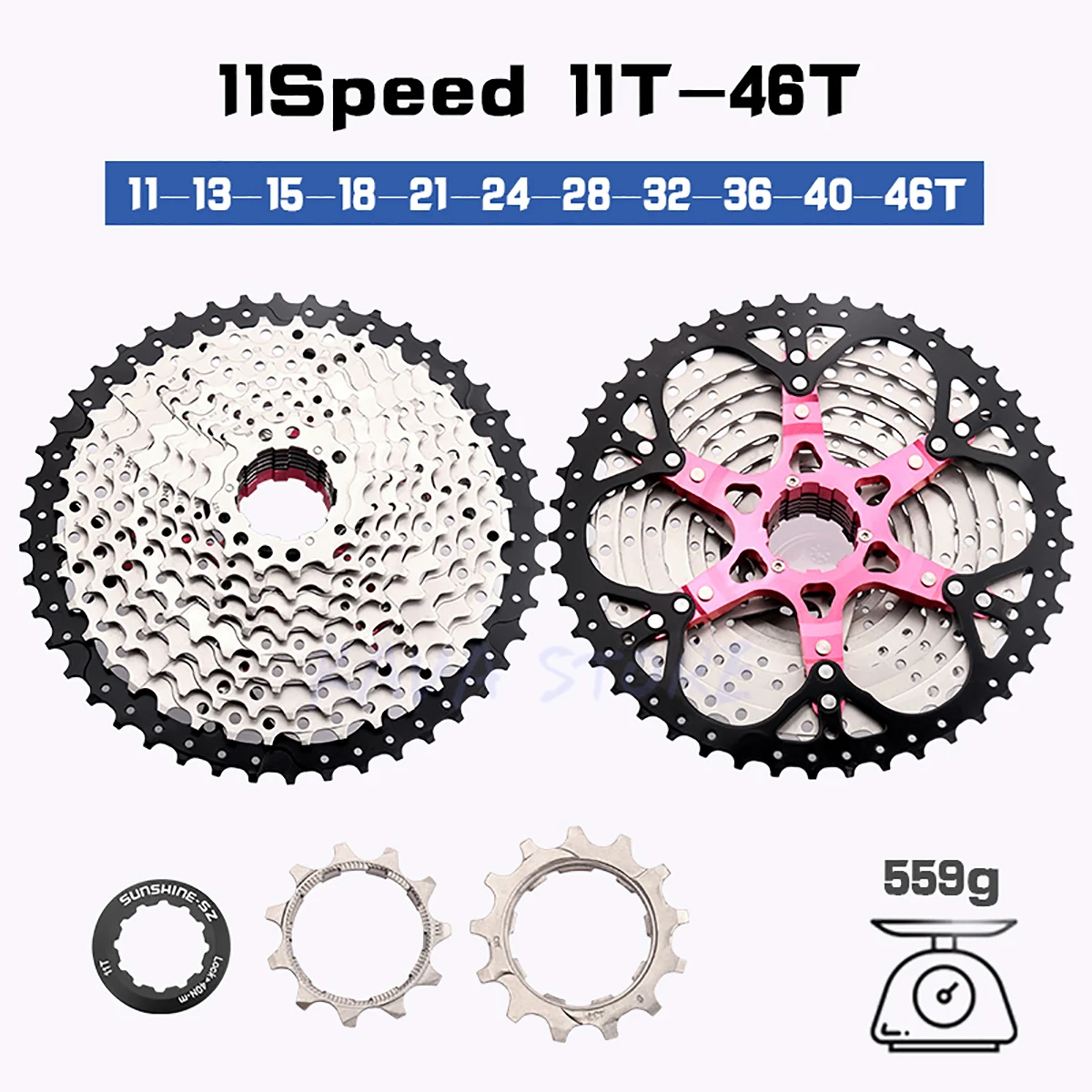 サンシャインmtbカセット8/9/10/11/12速度36t/40t/42/T46T/50t/52t