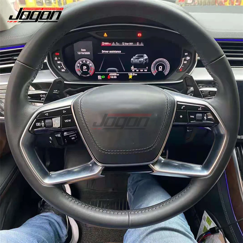 لأودي A6 S6 A7 4K A8 S8 A4 S4 B9 A5 S5 B9 Q3 E-TRON 2020 + استبدال عجلة القيادة مجداف تمديد شيفتر اكسسوارات السيارات #6