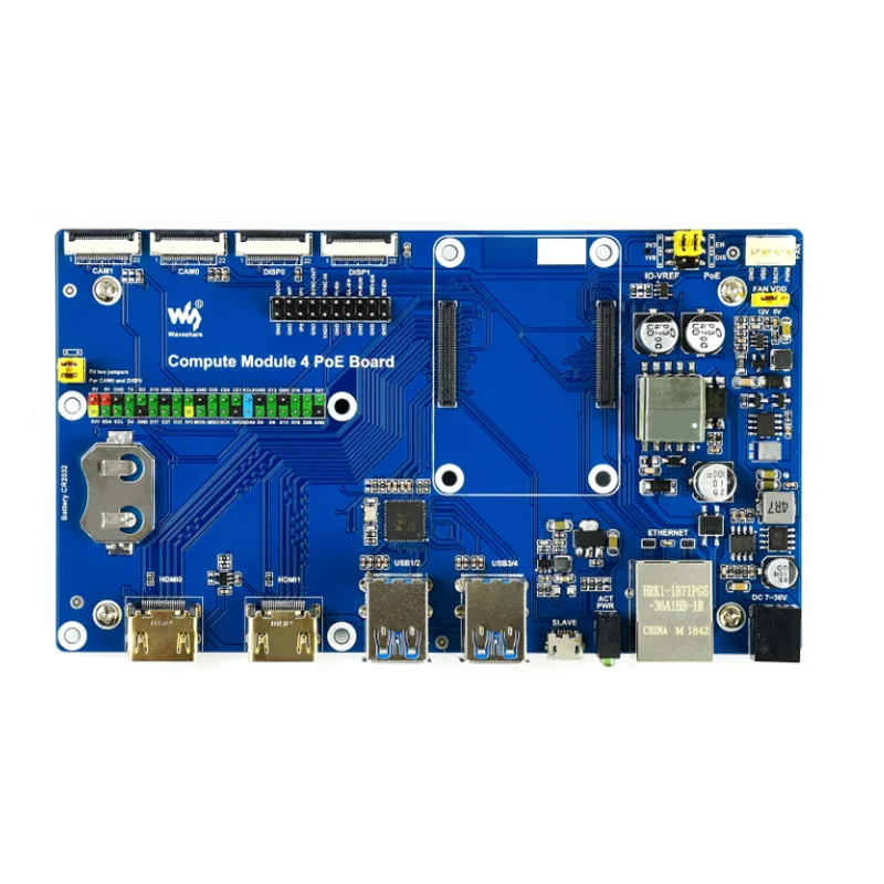 

Вычислительный модуль Raspberry Pi 4-я плата ввода-вывода с функцией PoE