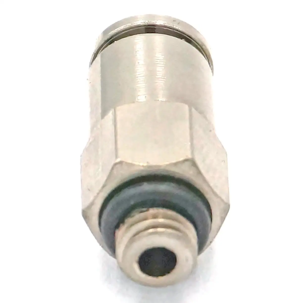 Pneumatic Nickel Brass Push In Connector Union Quick Release Air Fitting Plumbing M5 Male to Fit Tube O/D 4mm