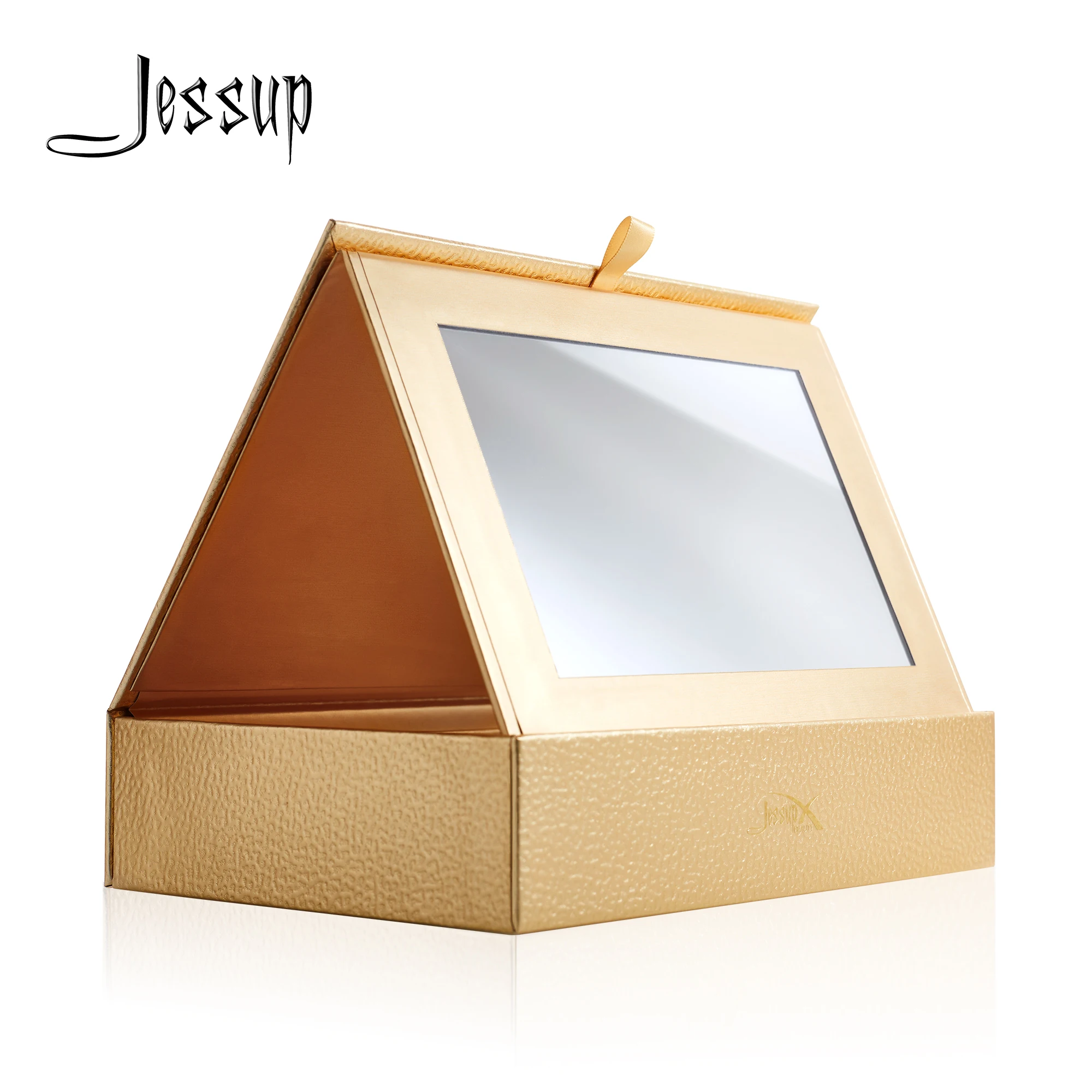 Jessup Storage Box Light Golden Cosmetics Box Laminated Paper Set for Women Makeup Accessories Tools Travel Beauty Boxes