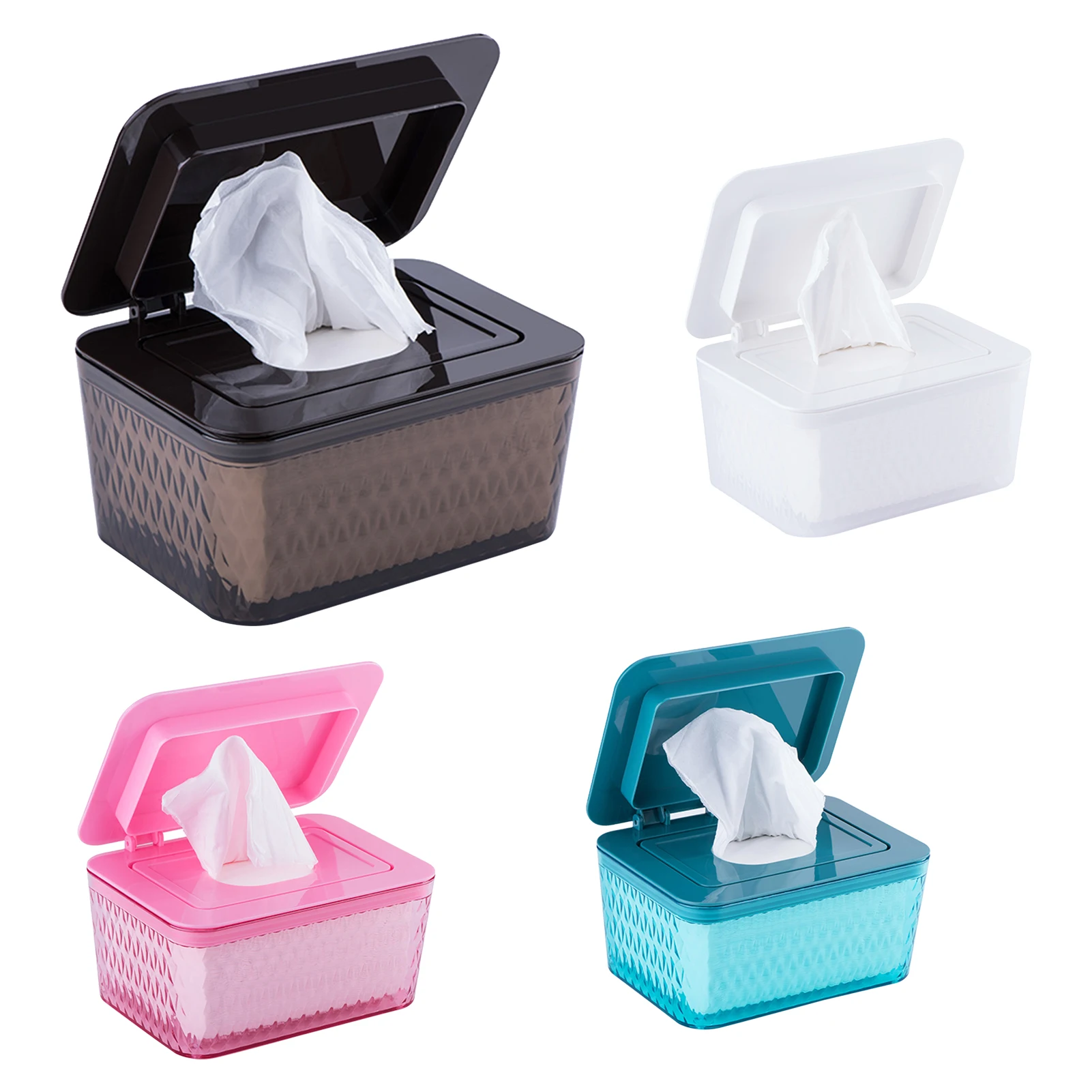 Exquisite And Simple Wet Wipes Dispenser Holder Case with Lid for Home Office Store Dustproof Tissue Storage Box