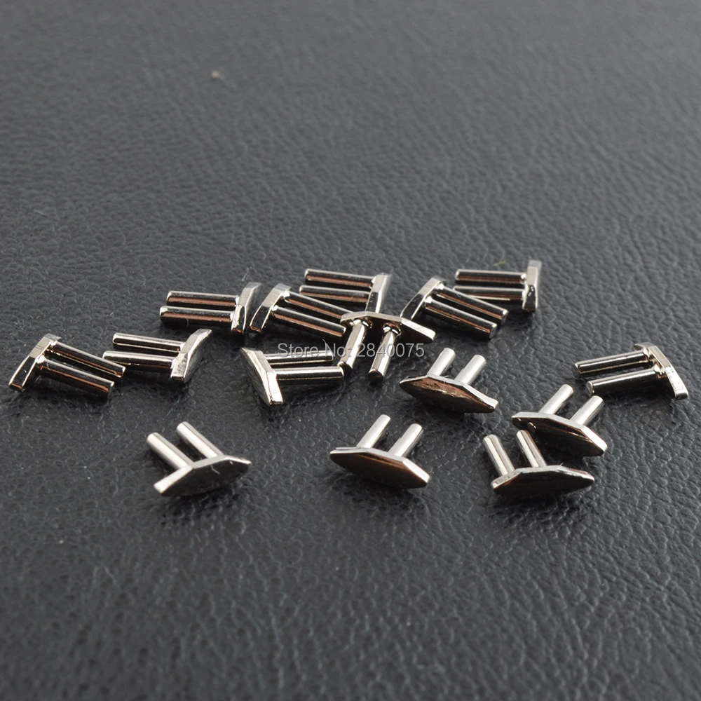 

100PCS eyeglass double rivets for hinges double metal pins for eyeglass hinges or temples 1.18mm diameter 7mm length