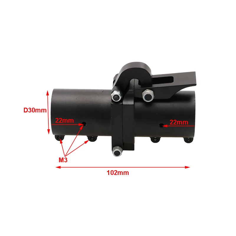 1PCS Aluminum Alloy D25 D28 D30 D35 D40mm Horizontal Folding Arm Carbon Tube Connector Flat Folded Piece for RC Agriculture UAV