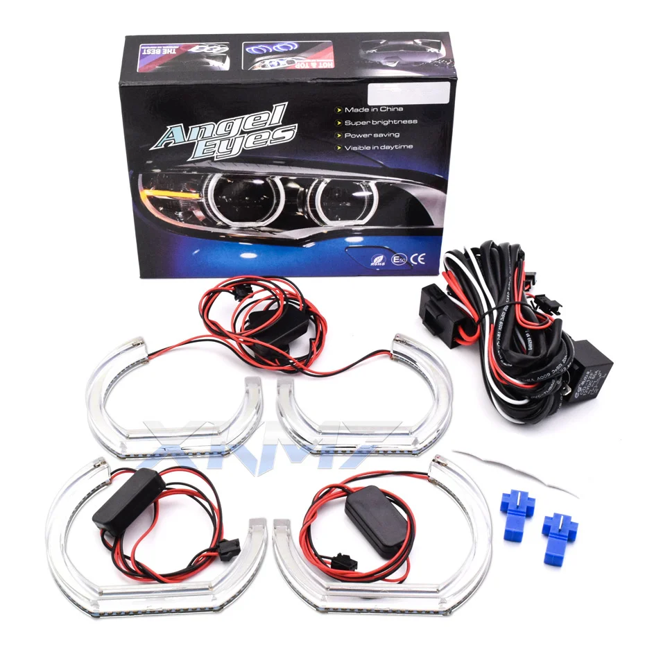 LED Angel Eyes For BMW E60 E61 Pre-LCI M5 525i 528i 530i 545i 550i Headlight Tuning Halo Ring DRL DTM Crystal Accessory Retrofit