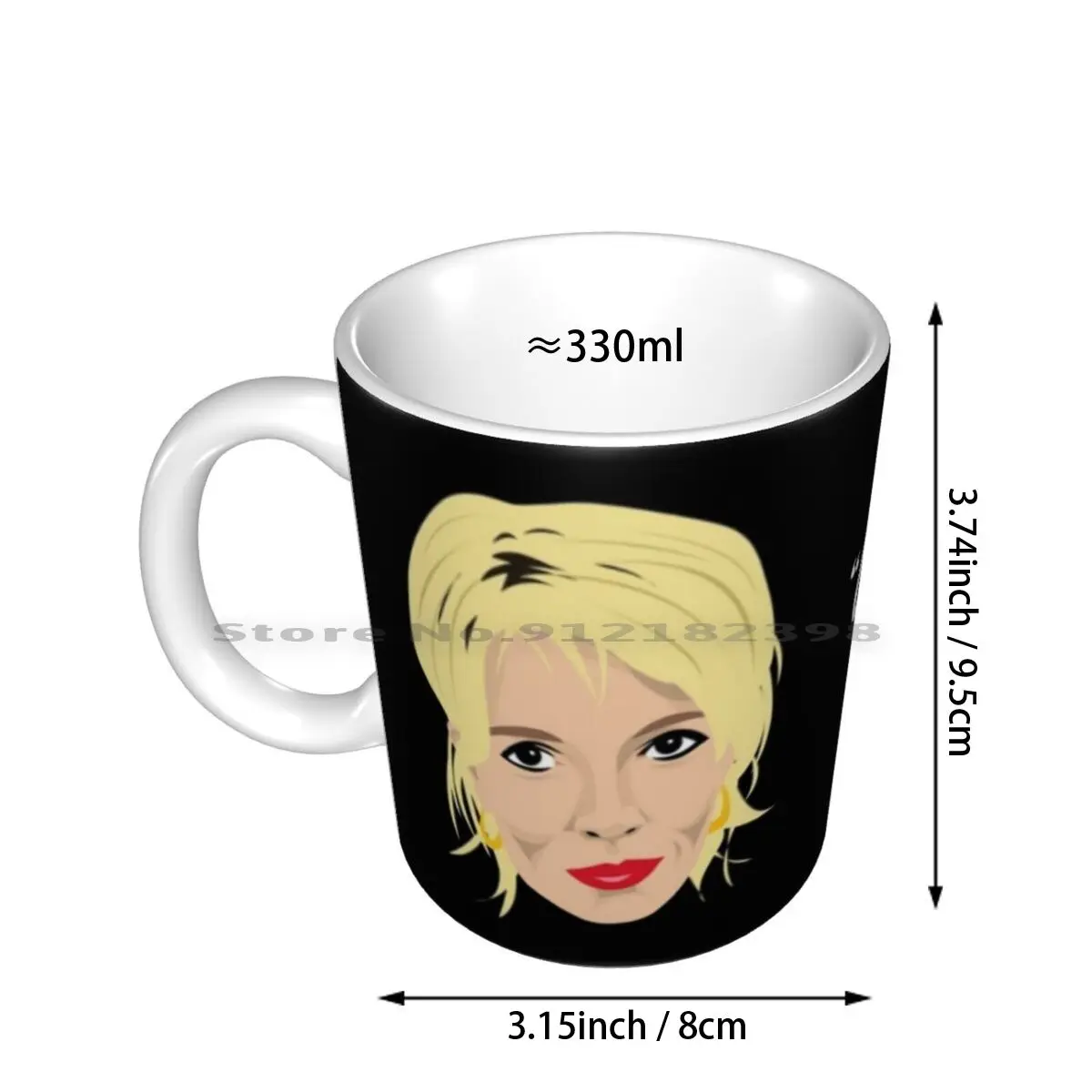 Jill Tyrell Ceramic Mugs Coffee Cups Milk Tea Mug Julia Davis Actress Comedy Night Uk British Jill Funny Sitcom Black Comedy