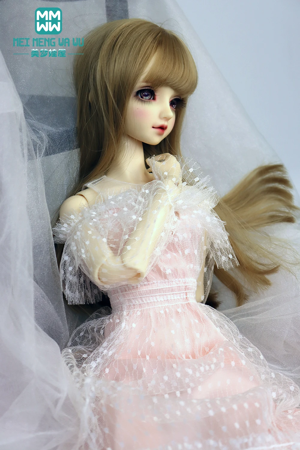 

BJD Dolls clothes 58-60cm 1/3 DD SD Toys Ball Jointed Doll Fashion pink wedding dress