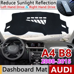 アウディ A4 B8 2008 〜 2015 8 金抗スリップ抗 Uv マットダッシュボードカバーパッド太陽シェード Dashmat ダッシュマットカバーカーペットアクセサリー S ライン