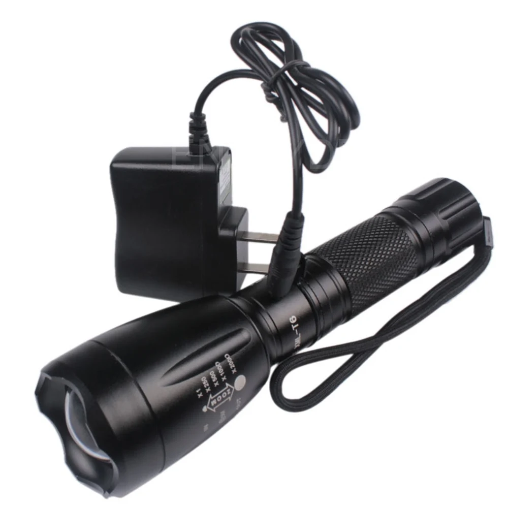 Super Bright 3000 Lumens LED Zoomable 5-Mode Flashlight Torch Zoom Waterproof Lamp for hunting cycling climbing camping