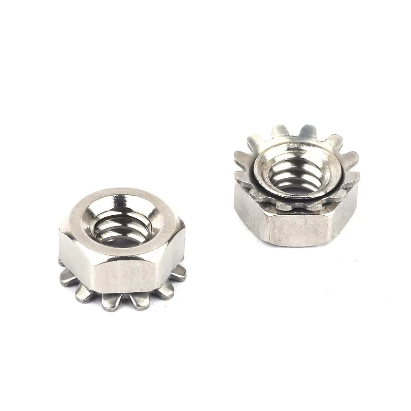 

M3 M4 M5 M6 M8 Kep Hex External Star 304 Stainless Steel K-Nuts Multi-Tooth Flower Lock Nut