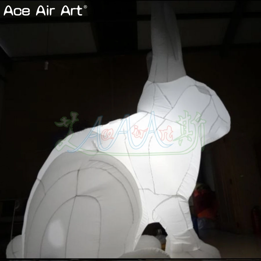 2022 Inexpensive Inflatable Giant Easter Bunny Model With Lights,  For Easter Outdoor Big Event Square Lawn Display Props