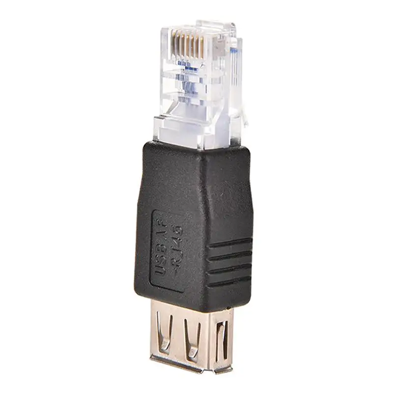 RJ45 maschio a USB femmina adattatore Ethernet connettore spina presa LAN Router di rete C3R5