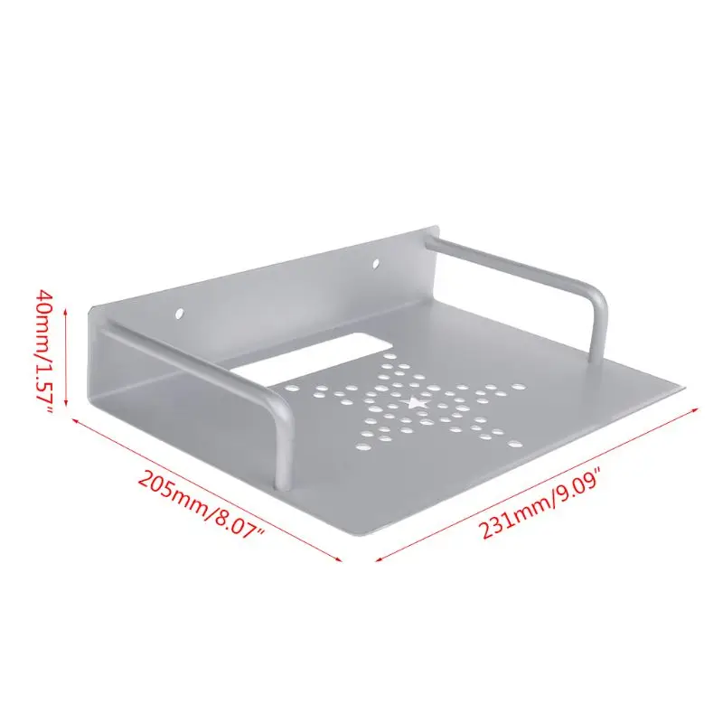 벽걸이 형 저장 TV 박스 라우터 선반, 셋톱박스 브래킷 홀더, 미니 PC DVD 플레이어 스탠드 랙, 알루미늄 단일 레이어 공간