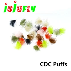 selected 30+feathers fly tying medium size oiled duck CDC puffs nipple plumes fluffy fly tying feathers