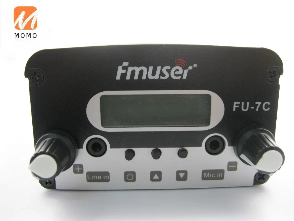 FMUSER-FU-7C Stereo Phase-Locked Loop Broadcast Transmitter, Dipole Antenna, Power Adapter, 76MHz ~ 108MHz,7W