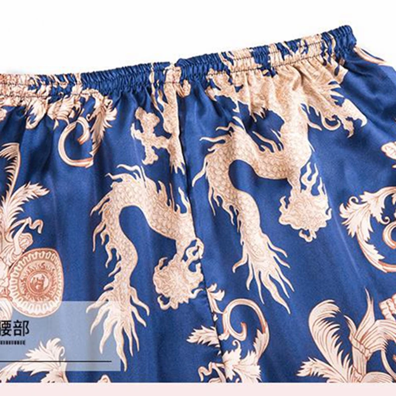 Pantalones cortos para dormir para hombre, traje de primavera y verano, servicio a domicilio, ropa informal a la moda, azul marino, novedad de 2020