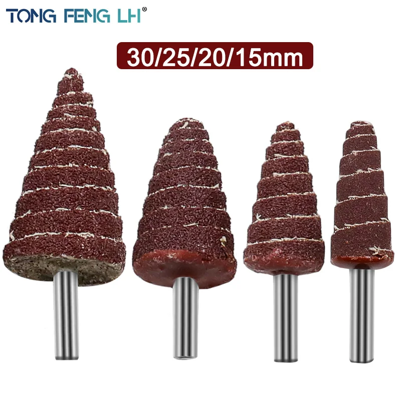 6mm shank diameter spindle louver impeller abrasive paper skating wheel head for rotating micro drill polishing tool power tool