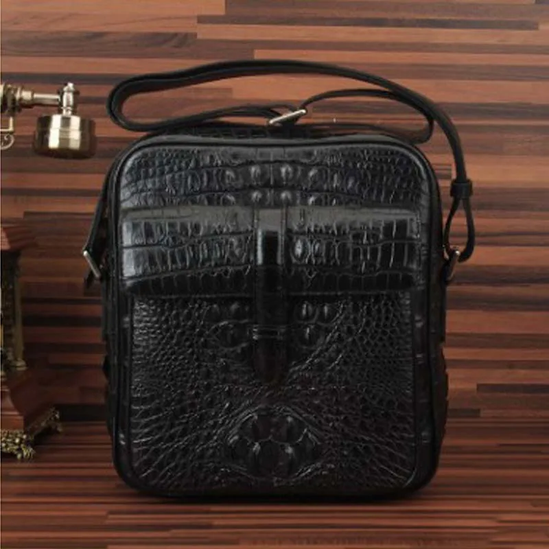 ourui new arrival true  crocodile  male  Single shoulder bag   crocodile skin  men bag  male bag men crocodile bag