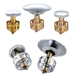 All-copper bounce cover filter Shower Floor Drain kitchen sink wash basin stopper Bathroom Trap Hair Catcher Basin Hardware
