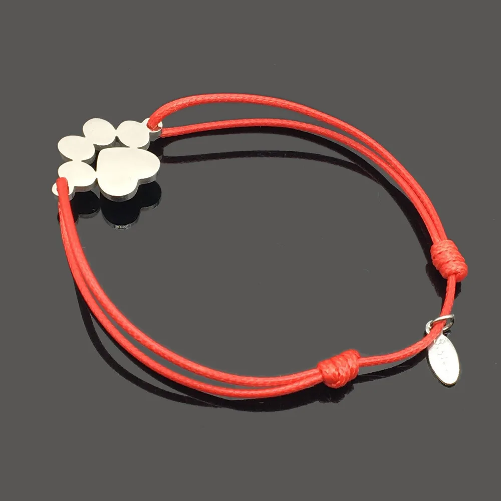 Custome Pet Names Rope Bracelet Tassut Cat Dog Paw Claw Bracelet Lovely Animal Bracelets for Women pulseras